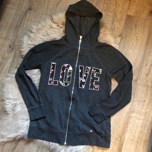 🆑 Victoria’s Secret floral “LOVE” jacket